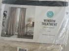 Martha Stewart Monroe Metallic Window Treatment Back Tab Panel Pair