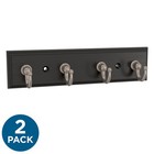 Key Tidy  2-pack  Matte Black Holder 7  Wall Mount Small Item Rack 4 Hooks Fo   