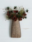 Woven Willow Wall Basket  set Of 6 