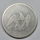 1843  1 Seated Liberty Silver Dollar Philadelphia Mint Circulated Scarce  m215