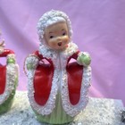 Vintage Lefton Christmas Trio Of Angel Bells Spaghetti  Trim Set Of 3 