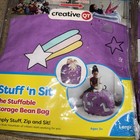 2 Creative Qt Stuff  n Sit Storage Bean Bag  Large Purple Unicorn  Zip Kids