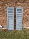 2 Antique Wooden Shutters 16 Inches Wide   55 Inches Tall