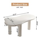 62 2  Irregular Table Modern Cream White Indoor Kitchen Table Dining Table