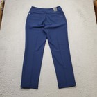 Adidas Ankle Golf Pants Women s Small Navy Slim Fit Comfort Straight Leg Pull-on