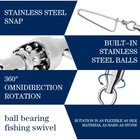 50 100pcs Fishing Ball Bearing Swivels With Coastlock Snap Fishing Connector