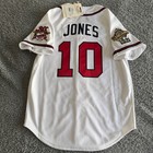 Nwt Chipper Jones Mitchell Ness Mlb Atlanta Braves 1995 World Series Jersey 40 M