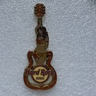 Hard Rock Cafe Online Sexy Girl On Orange Cut Out Guitar Pin   80092 - Le 75