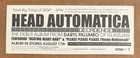 Head Automatica - Decadence Rare Promo Sticker  04