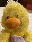 Dan Dee Yellow Duck Plush Holding Easter Egg Orange Beak Feet 7    Sits J31