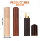 W u 3pack Portable Toothpick Holder  Wooden Needle Case
