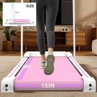 Folding Under Desk Pink Treadmill Jogging Walking Running Pad Machine 265lbs Led