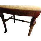 French Stool 24 l X 14  W X 17  H Upholstered Cushion Vanity Bench Vintage