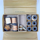 Vintage Belding-corticelli Military Sewing Kit Case Thread Spools Buttons
