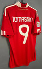 Tomasson  9 Men Denmark 2010 2011 Dansk Home Soccer Football Shirt Jersey Size S