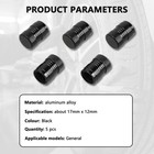 5x Pack Aluminum Valve Stem Caps Tire Covers Rust-free Metal Screw Lid Car truck