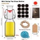 4pcs 4 Oz Swing Top Glass Bottles flip Top Glass Bottles With Airtight Caps F   
