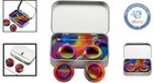 Stylish Portable Stainless Steel Tin Box With 2-5ml Silicone Jar Set In 7 Colors