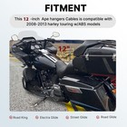 12  Bar Clutch Cable Abs Brake Line Kit For Harley Road King Electra Glide 08-13