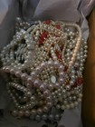 Vintage Faux Pearl Jewelry Mixed Lot 25  Necklaces Bracelets Earrings
