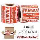 Immuson Warning Fragile Tape  3  X 2  Handle With Care 1 Roll  Clear
