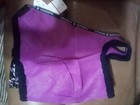 Harrison Howard Equestrian Full Fly Mask  Purple Mesh Blue Fleece Trim Sz  Large