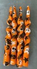 Halloween Print Taper Candle Twisted Candlesticks Spiral Candle 10   