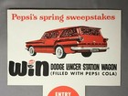 1960 Pepsi Cola Soda Bottle 6-pack Advertise Dodge Lancer Station Wagon Car Auto