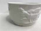 Vintage Haeger Floral Pottery White Horse Drawn Sleigh Heavy Bowl Planter 9009-s