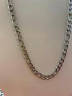 Silver Stainless Steel Figaro 16 -36  Men Women 3 4 5 7 9 10 12mm Chain Necklace