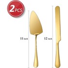 Elegant Gold Wedding Cake Knife And Server Set Stainless Steel Cake Cutter Pie