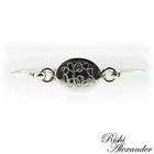 Monogrammed  925 Sterling Silver Oval Baby Child Youth Teenager Bracelet