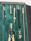 Vintage 7 Piece Drafting Tool Set With Extra Small Ruler Made In Germany
