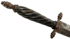 Antique Early Italian Or French Stiletto Dagger With Carved   Chiseled Mounts 