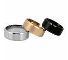 Men Black Stainless Titanium Color Ring Wedding Lover Couple Rings Women 7-12