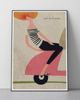 Scooter  Retro Advertisement Poster  Vintage Vespa  1960  Wall Art Print