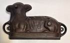 Vintage Cast Iron Lamb Sheep Cake Chocolate Mold Antique Bakery 12x7   