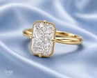 Igi 4 Ct Radiant F-vs1 Lab Grown Diamond Women Wedding Halo Ring 14k Yellow Gold