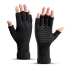 Warm Alpaca Wool Fingerless Gloves For Men   Women - Winter Knitted Half-finger