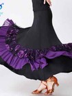 Women Flamenco Practice Dress Spanish Belly Dance Wear Ruffle Gypsy Stage Skirt