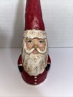 Vintage Carved Wooden Santa Clause Folk Art Figure Signed Kk 91 Christmas Decor