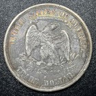 1877-s Seated Liberty Silver Trade Dollar  1 Chop Marked
