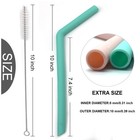 Senneny Set Of 6 Silicone Drinking Straws For 30oz And 20oz - Reusable Silicone