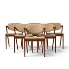 Kai Kristiansen Model 42 Mid Century Danish Teak Z Dining Chairs - Set Of 6