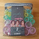 Conair Brush Roller Tight   Bouncy Curls  35  Hair Curlers W  Pins Original Bag