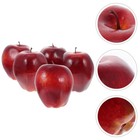 5pcs Red Delicious Apples Fake Models For Party Wedding And Home Display