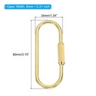 5 Pack Brass Key Ring  Gold Screw Lock Clip Keychain Holder For Home Car Keys