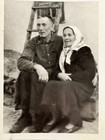 Vintage Snapshot Photo 1960s Rural Elderly Couple Love Old Age Portrait B w