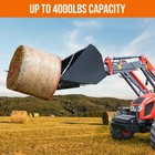 49  Hay Spear bale Spear 4000lbs Capacity Universal Bucket Front Skid Steer L   