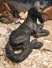 Vintage Universal Statuary  053 14  Black Unicorn Statue Figurine 1981   Usa